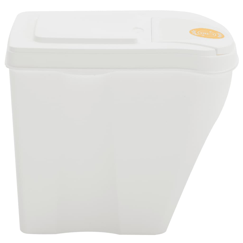 Stackable Garbage Bin Boxes 4 pcs White 100 L Polypropylene