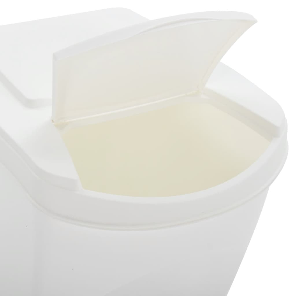 Stackable Garbage Bin Boxes 4 pcs White 100 L Polypropylene