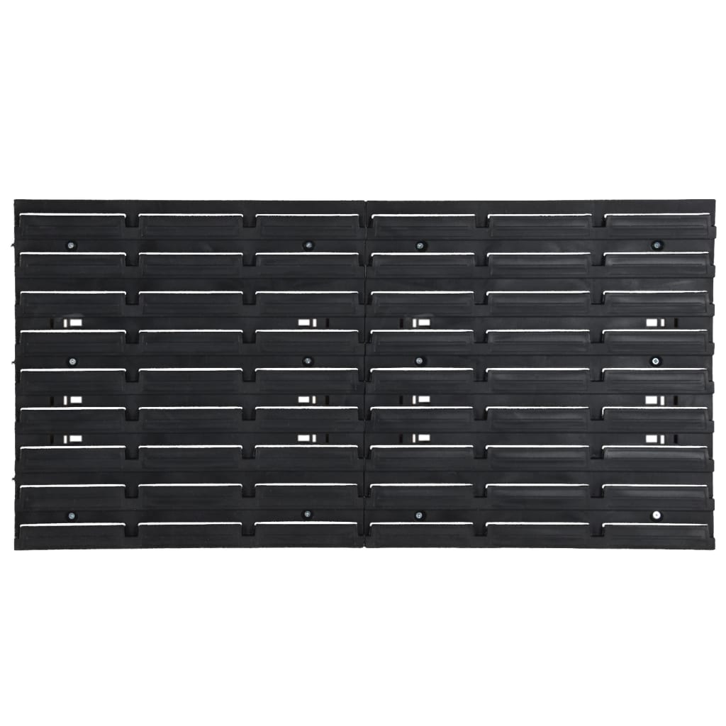 26 Piece Workshop Shelf Set Red and Black 77x39cm Polypropylene