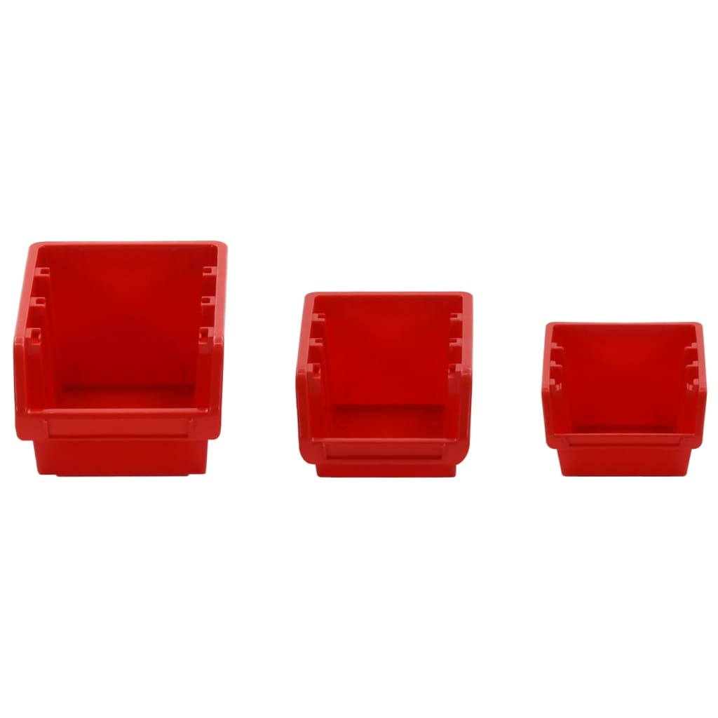 26 Piece Workshop Shelf Set Red and Black 77x39cm Polypropylene