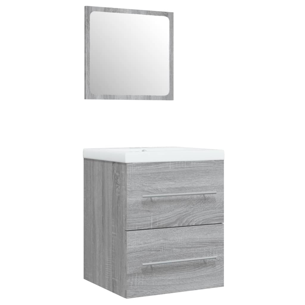 Sink Cabinet with Built-in Basin Grey Sonoma Engineered Wood