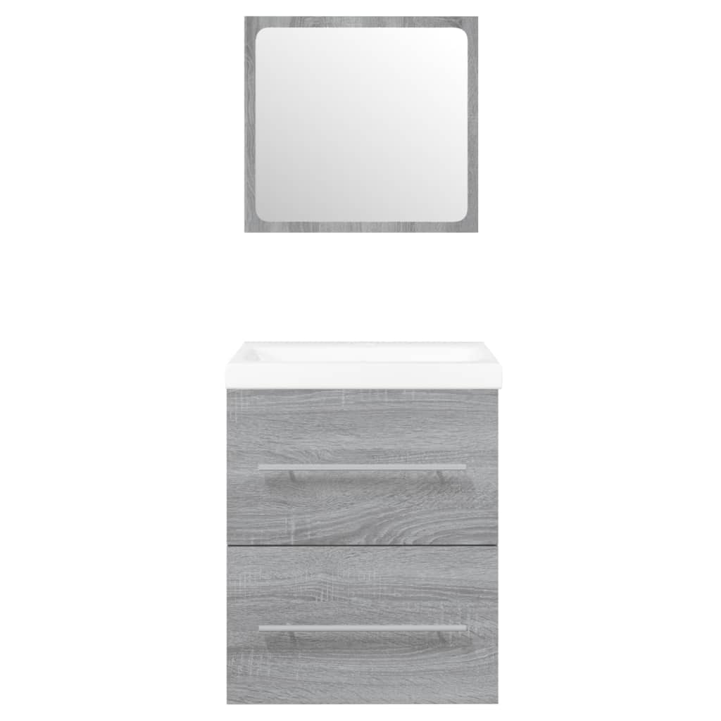 Sink Cabinet with Built-in Basin Grey Sonoma Engineered Wood