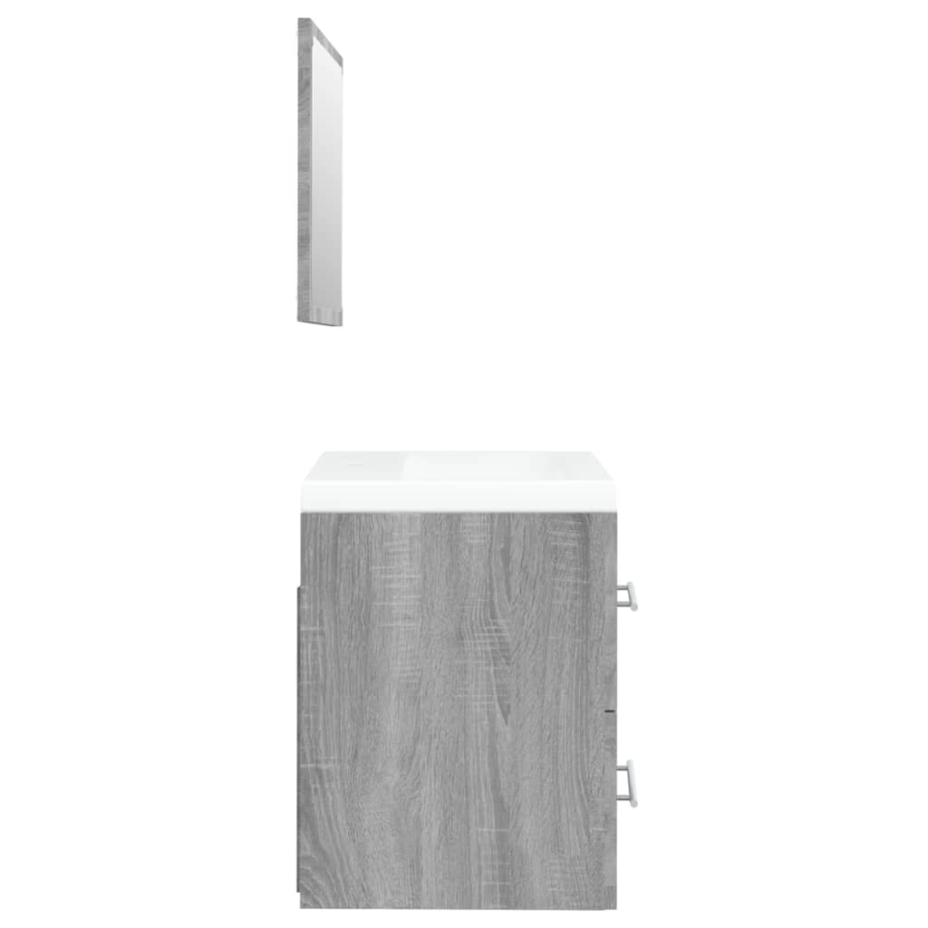 Sink Cabinet with Built-in Basin Grey Sonoma Engineered Wood