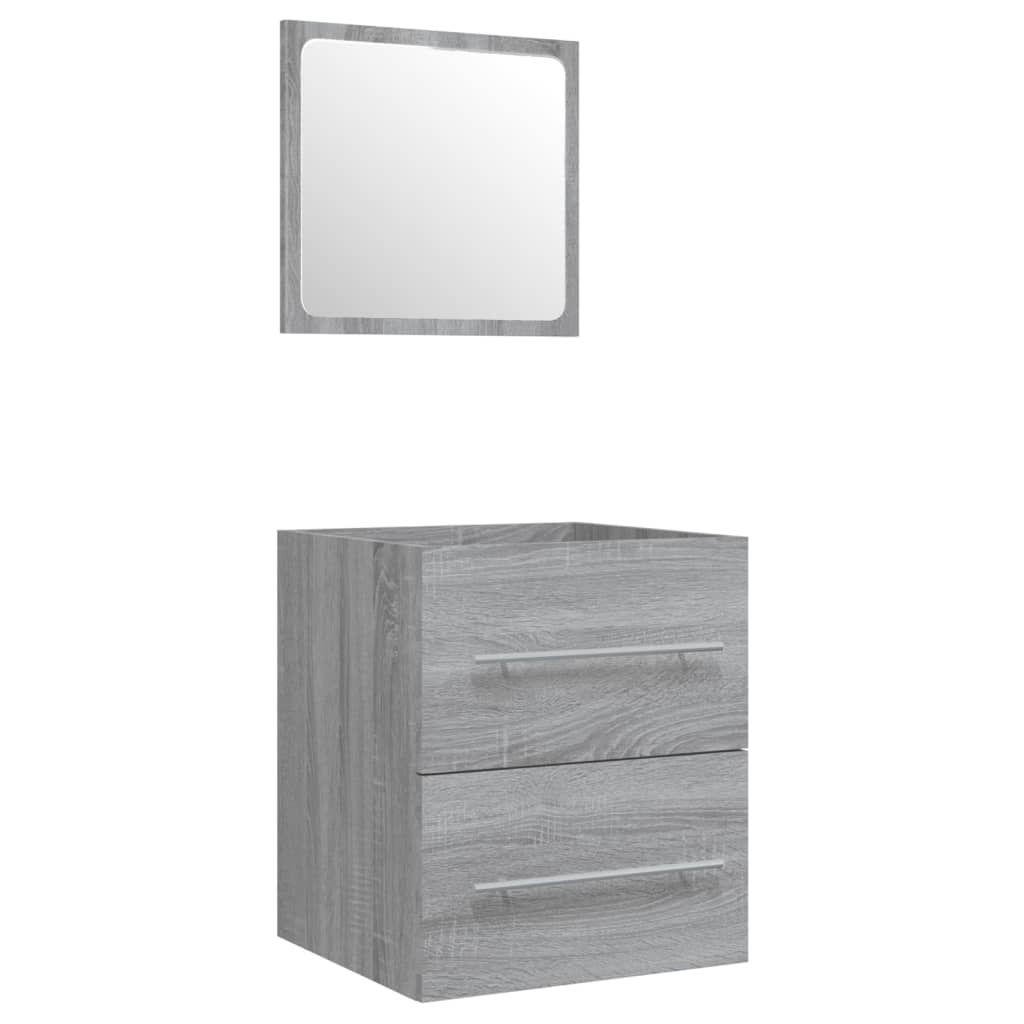 Sink Cabinet with Built-in Basin Grey Sonoma Engineered Wood