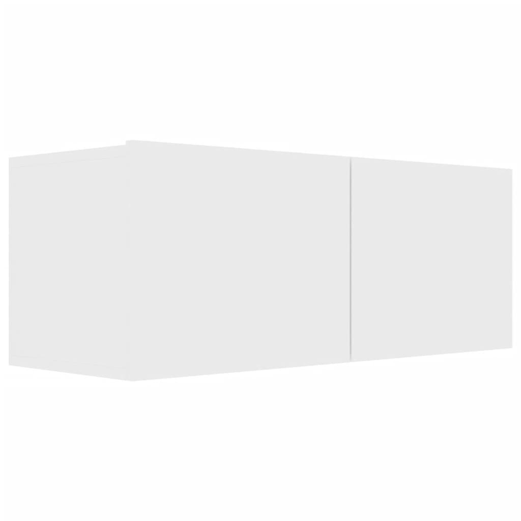6 Piece TV Cabinet Set White Engineered Wood