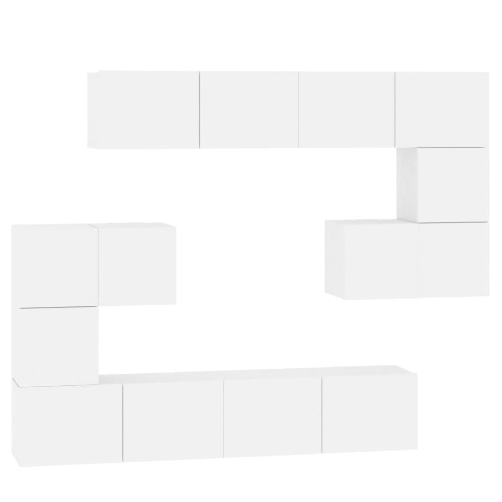 Wall-mounted TV Cabinet White Engineered Wood