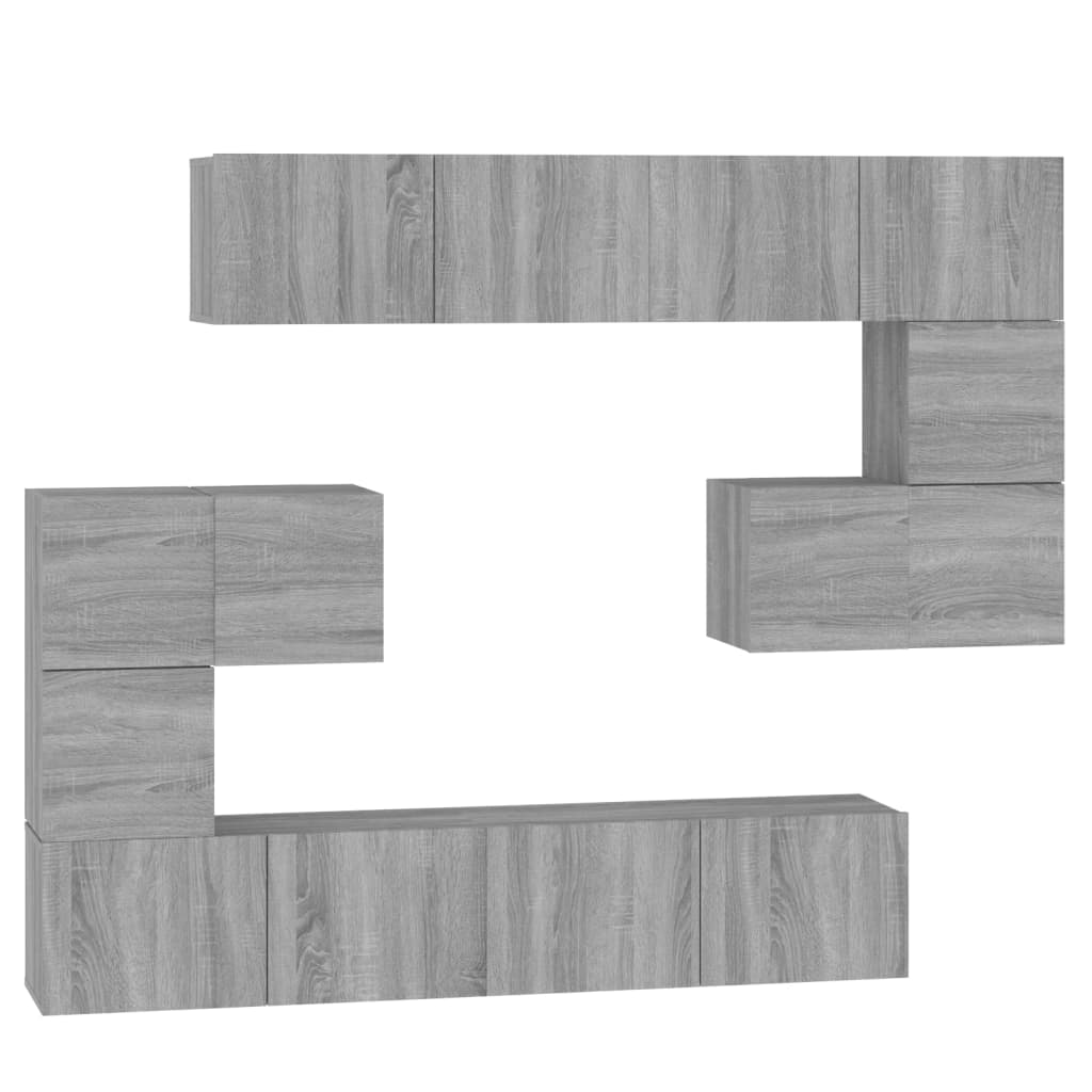 Wall-mounted TV Cabinet Grey Sonoma Engineered Wood