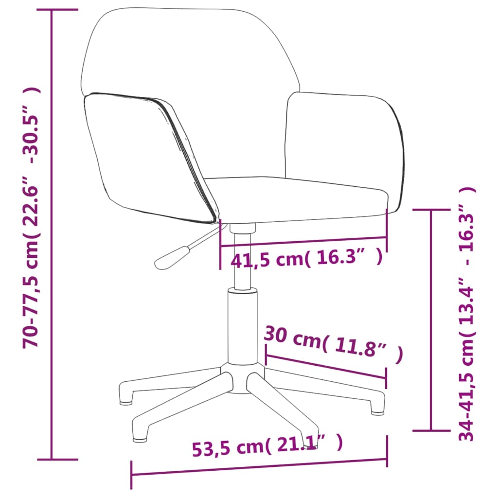 Swivel Office Chair Light Grey Fabric