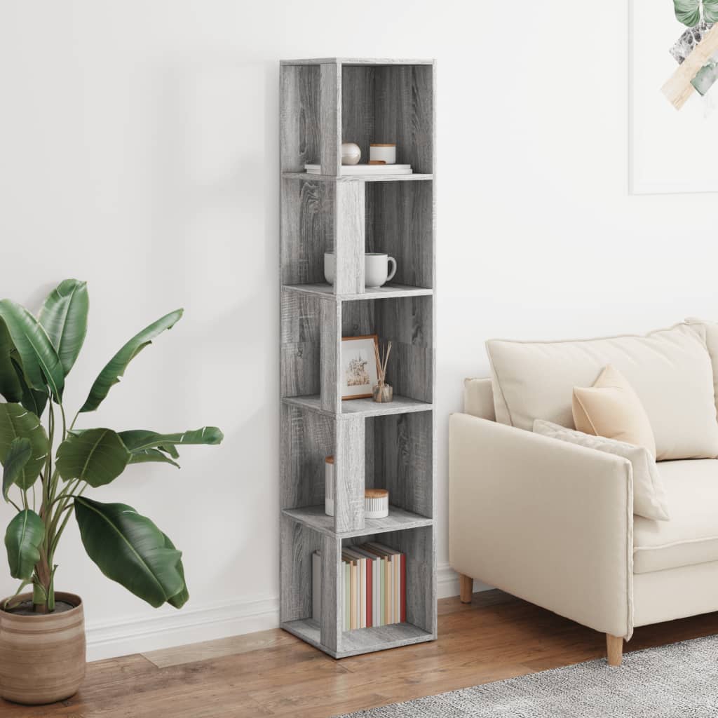 Corner Cabinet Grey Sonoma 33x33x164.5 cm Engineered Wood