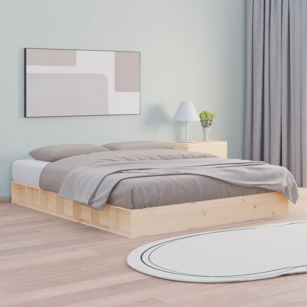 Bed Frame without Mattress 120x200 cm Solid Wood