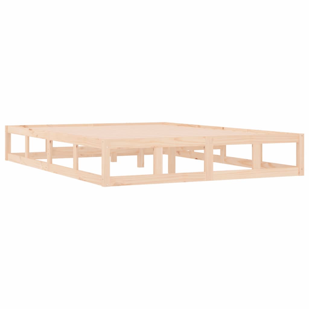 Bed Frame without Mattress 140x200 cm Solid Wood