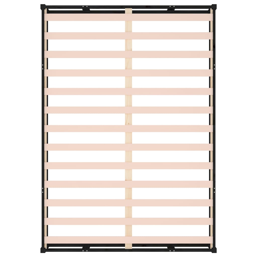 Bed Frame without Mattress Black 180x200 cm Super King Solid Wood