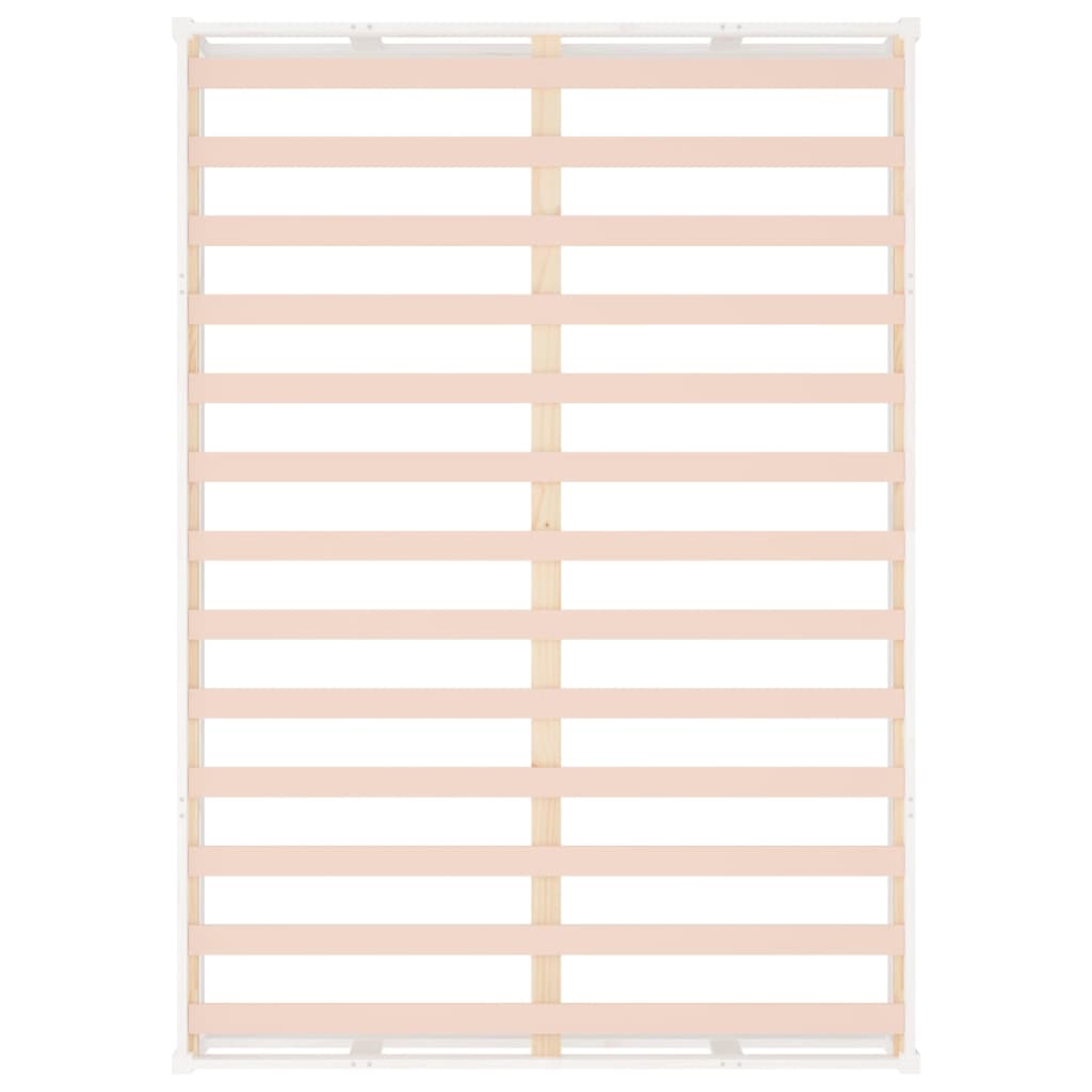 Bed Frame without Mattress White 140x190 cm Solid Wood