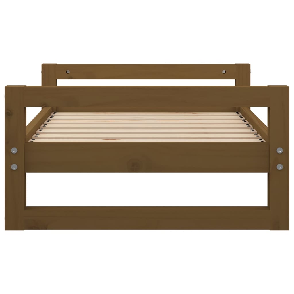 Dog Bed Honey Brown 75.5x55.5x28 cm Solid Pine Wood
