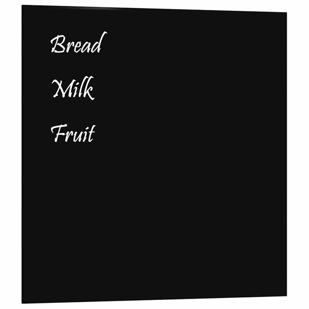 Wall-mounted Magnetic Board Black 40x40 cm Tempered Glass