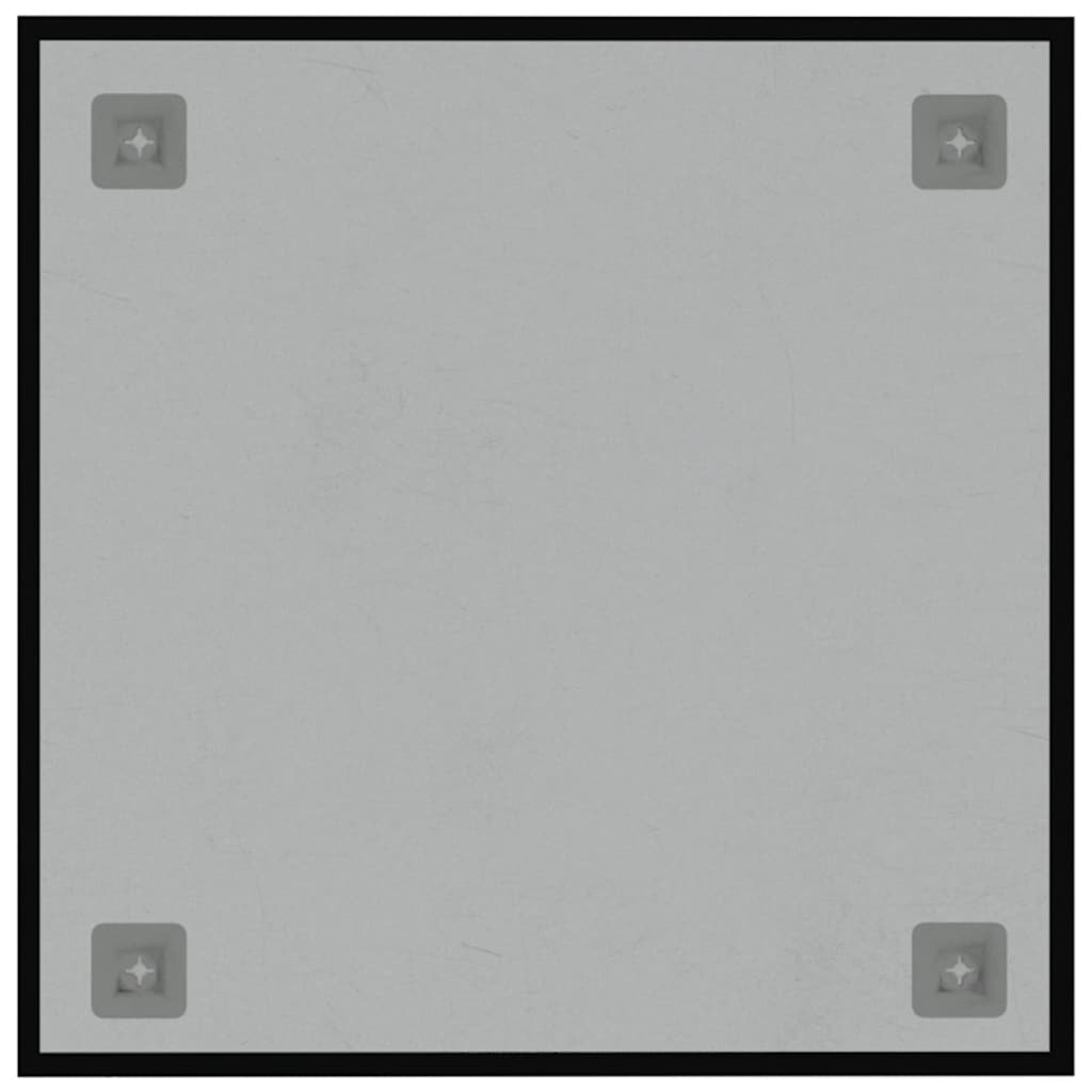 Wall-mounted Magnetic Board Black 40x40 cm Tempered Glass