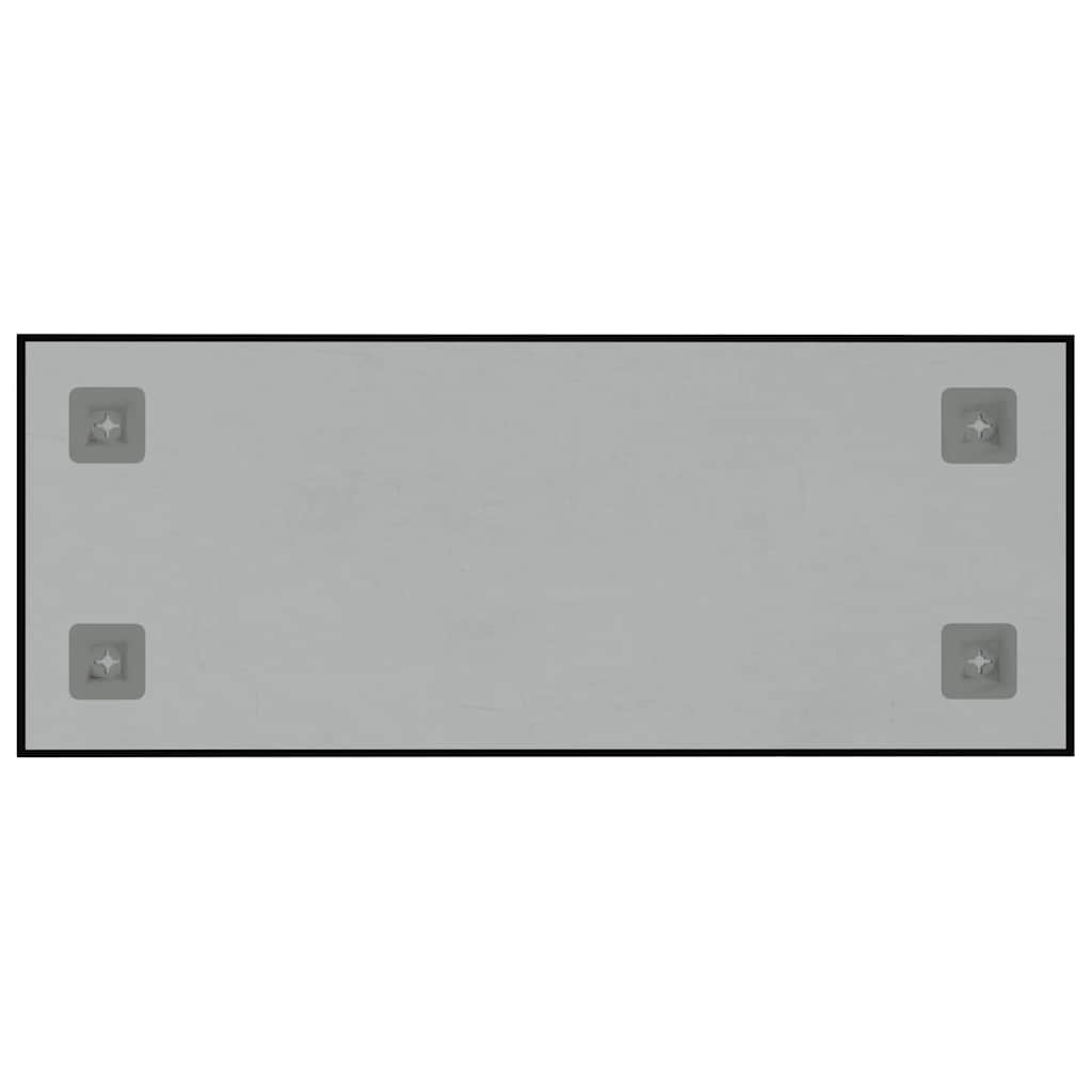 Wall-mounted Magnetic Board Black 50x20 cm Tempered Glass