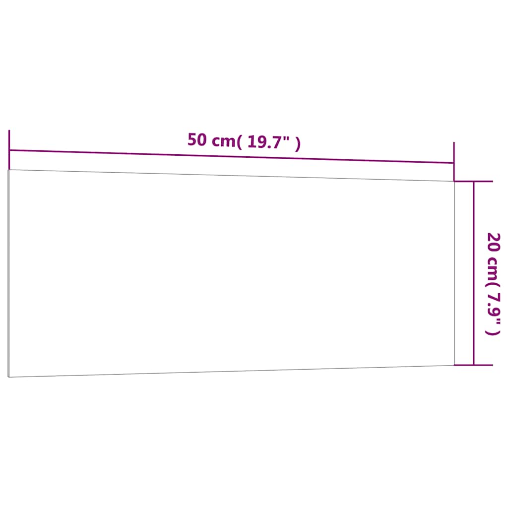 Wall-mounted Magnetic Board Black 50x20 cm Tempered Glass