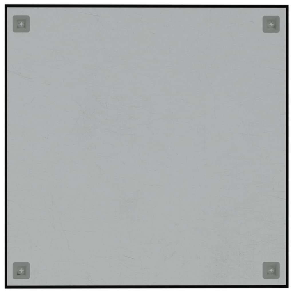 Wall-mounted Magnetic Board Black 60x60 cm Tempered Glass