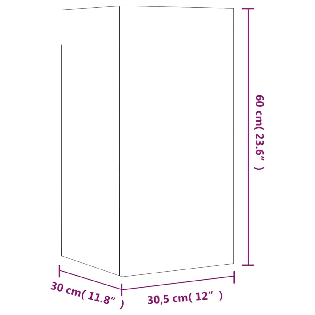 7 Piece TV Cabinet Set Smoked Oak Engineered Wood
