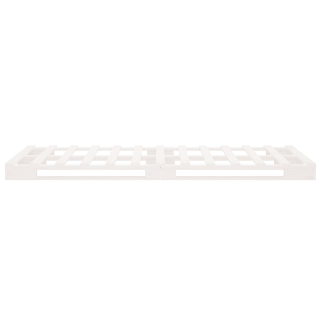 Bed Frame without Mattress White 90x200 cm Solid Wood Pine