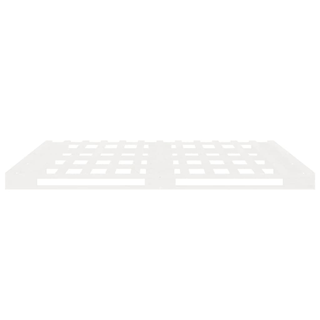 Bed Frame without Mattress White 135x190 cm Double Solid Wood Pine