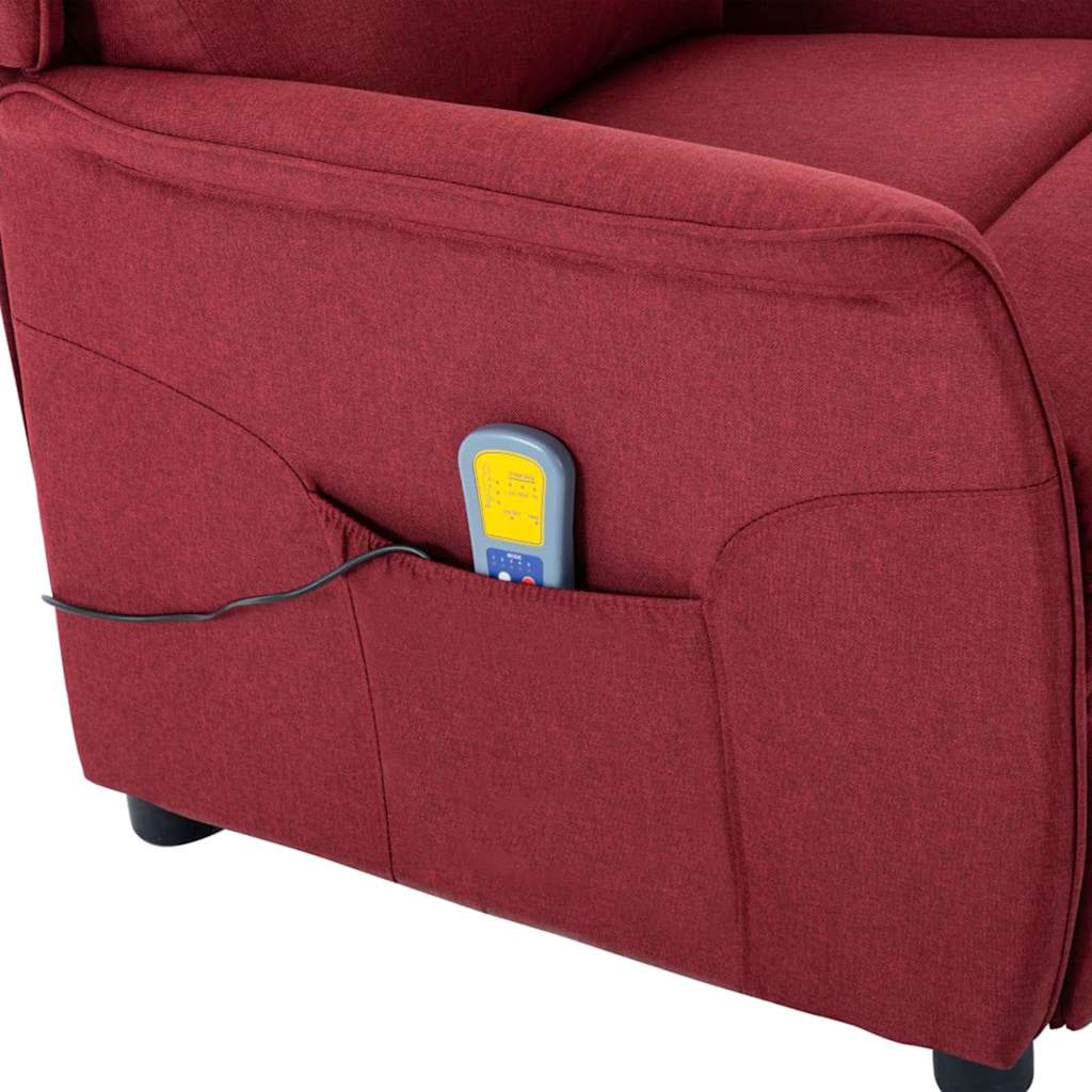 Massage Chair with Cushion Wine 67.5 x 93.5 x 101.5 cm Fabric