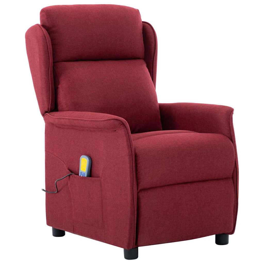Massage Chair with Cushion Wine 67.5 x 93.5 x 101.5 cm Fabric