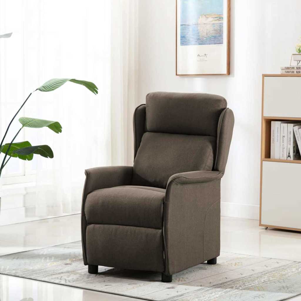 Massage Chair with Cushion Taupe 67.5 x 93.5 x 101.5 cm Fabric