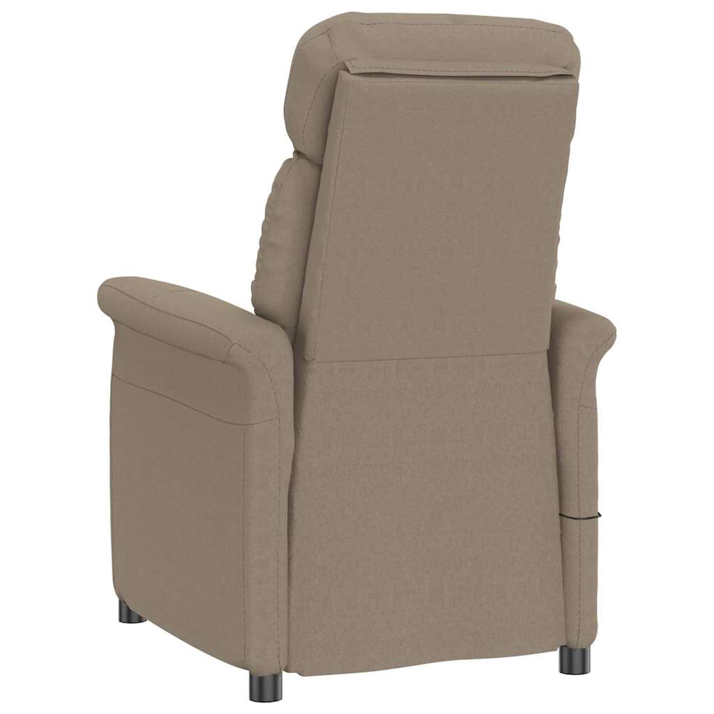 Massage Chair with Cushion Taupe 70.5 x 96.5 x 95 cm Fabric