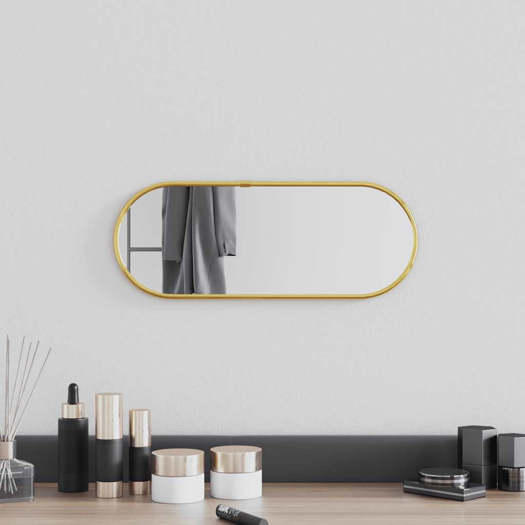 Wall Mirror Gold 40x15 cm Oval