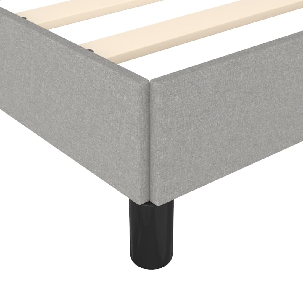 Bed Frame without Mattress Light Grey Super King Fabric