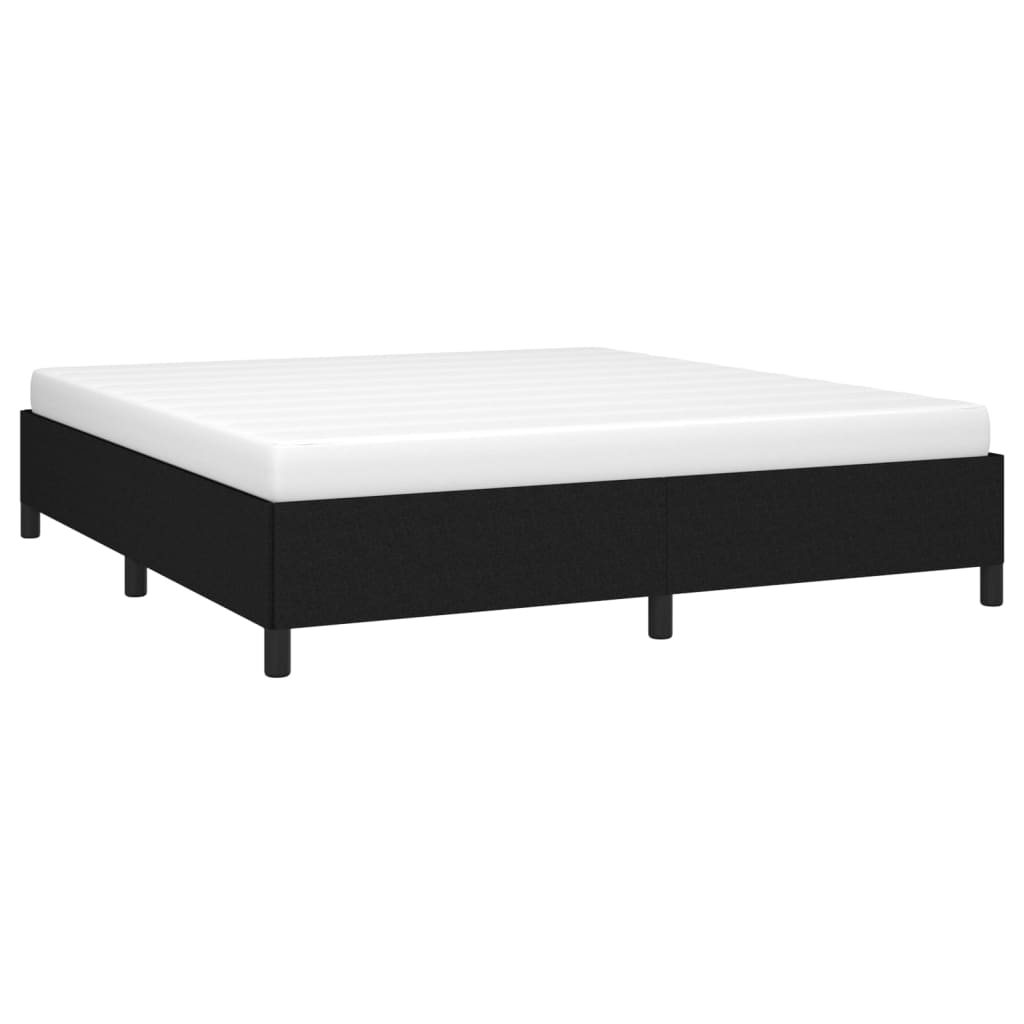 Bed Frame without Mattress Black 180x200 cm Super King Super King Fabric