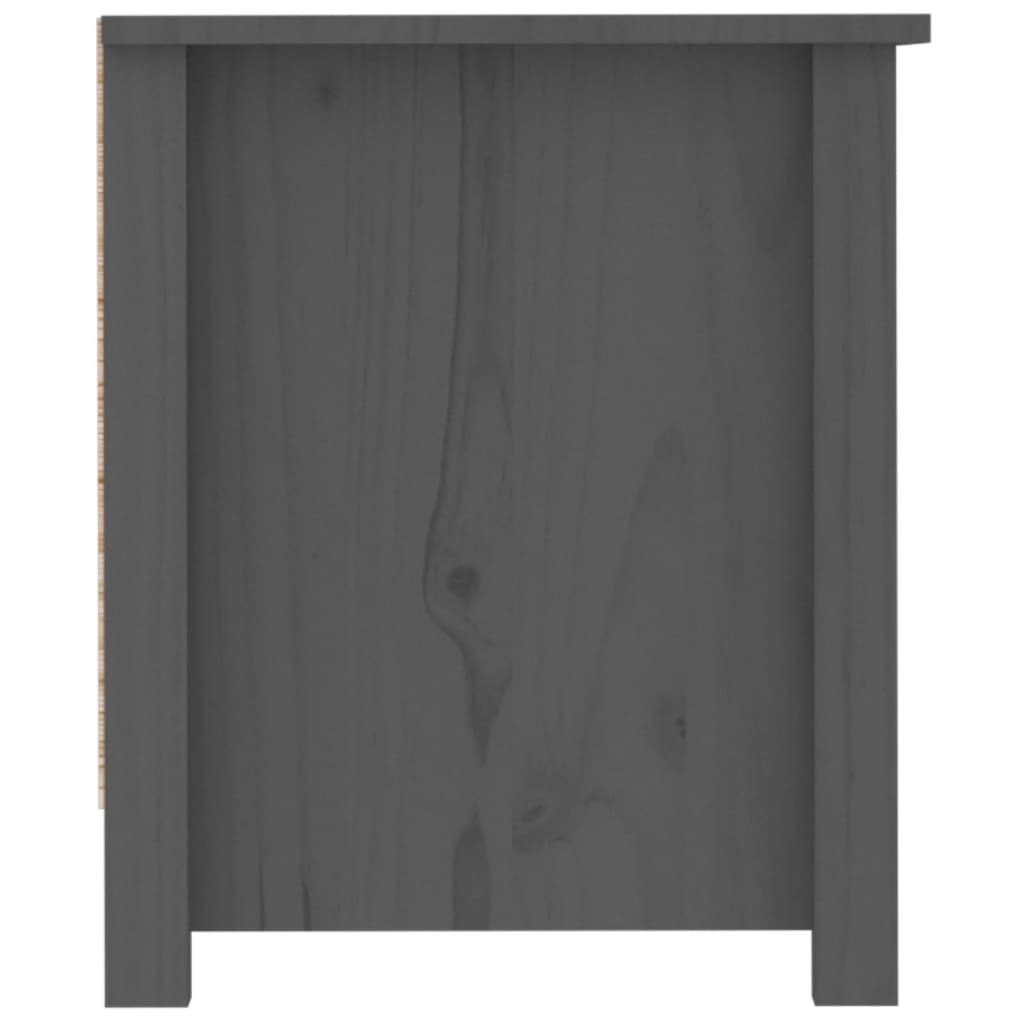 Shoe Cabinet Grey 110x38x45.5 cm Solid Wood Pine