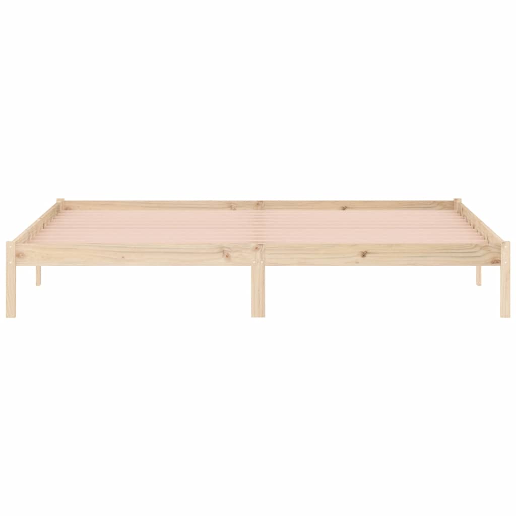 Bed Frame without Mattress 193x203 cm Solid Wood Pine King