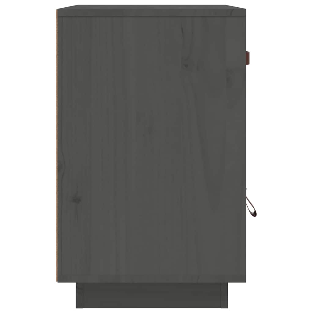 Bedside Cabinet Grey 40x34x55 cm Solid Wood Pine