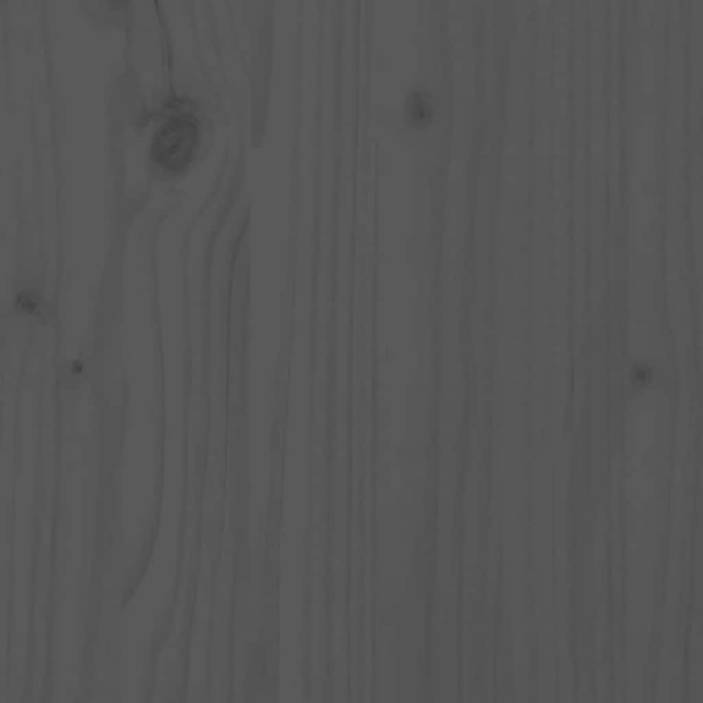 Bedside Cabinet Grey 40x34x55 cm Solid Wood Pine