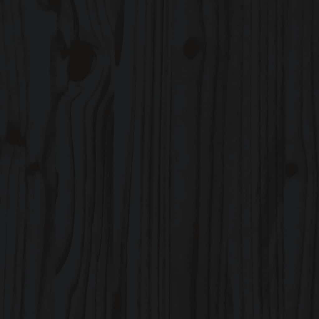 Bedside Cabinets 2 pcs Black 40x34x55 cm Solid Wood Pine
