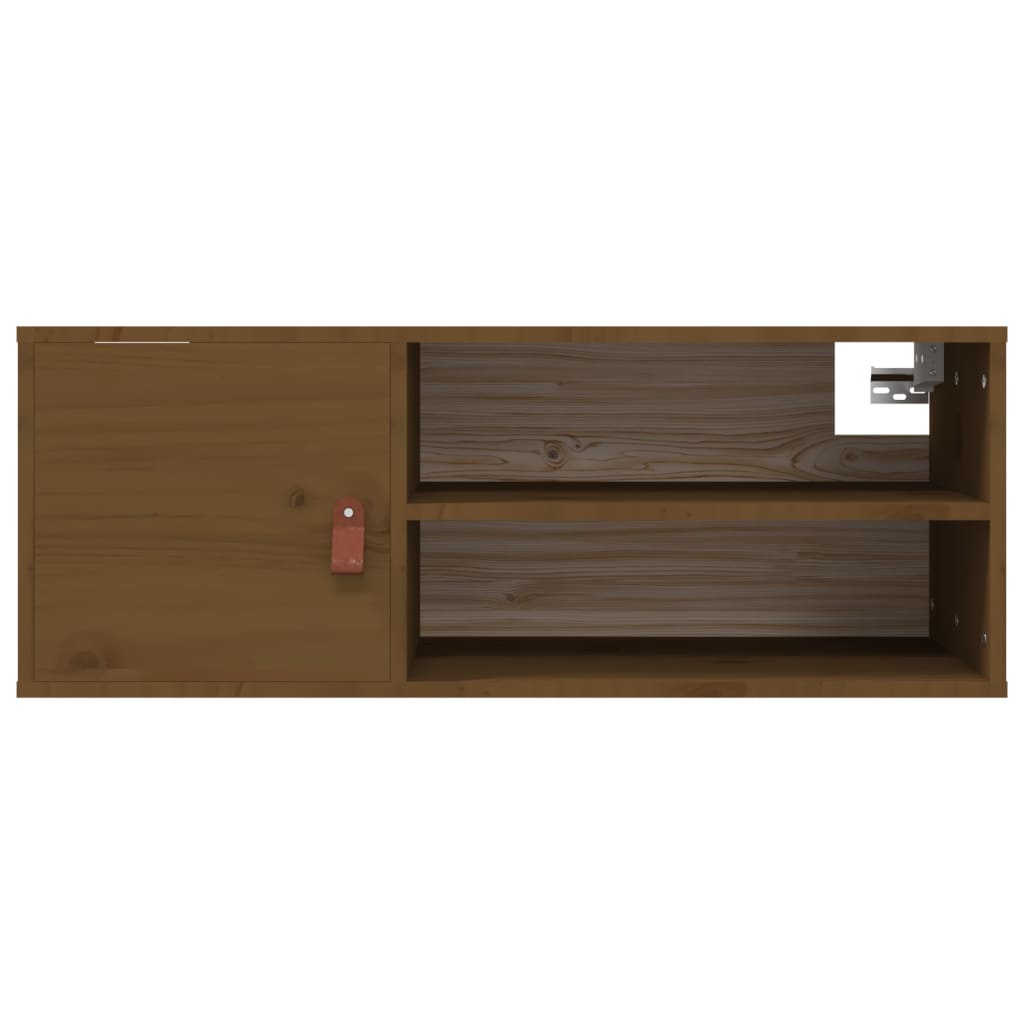 Wall Cabinets 2 pcs Honey Brown 80x30x30 cm Solid Wood Pine