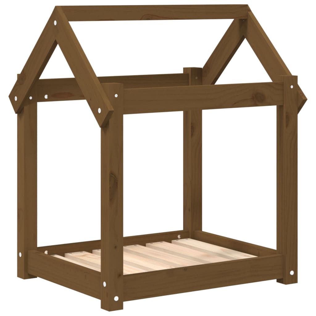 Dog Bed Honey Brown 61x50x70 cm Solid Wood Pine
