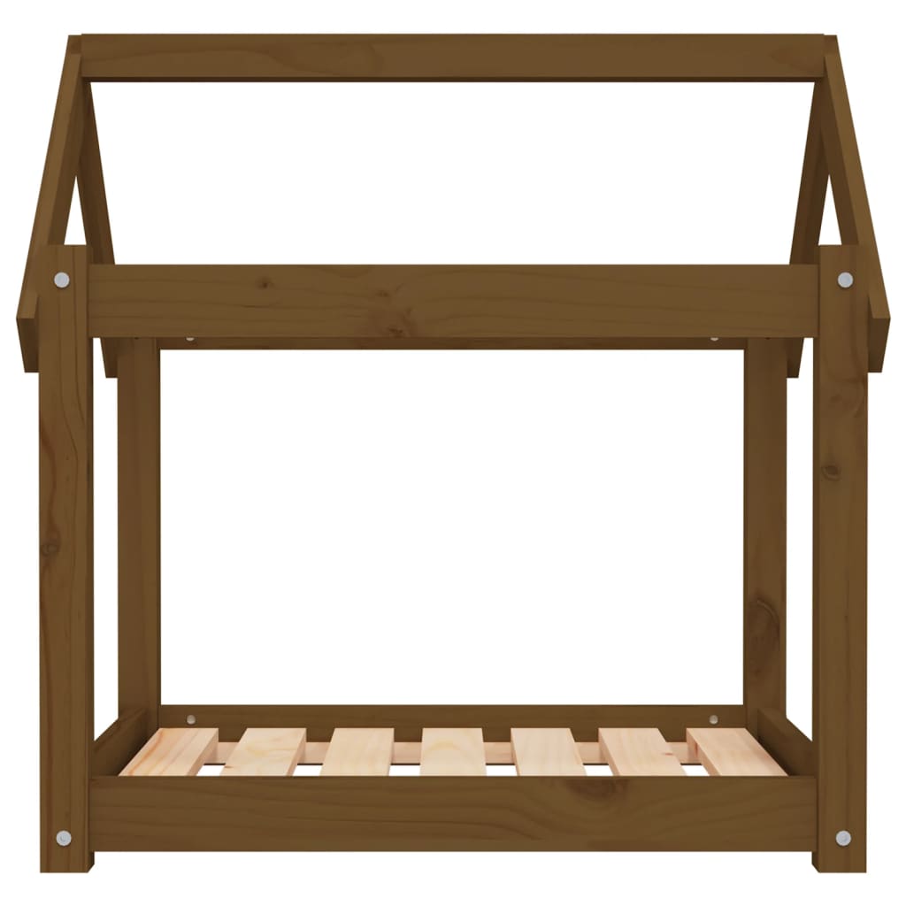 Dog Bed Honey Brown 71x55x70 cm Solid Wood Pine