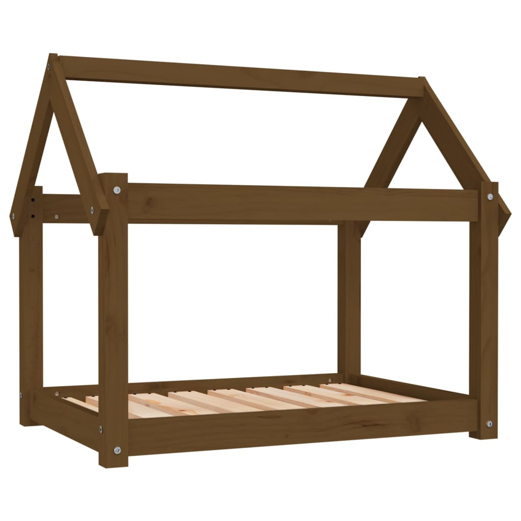 Dog Bed Honey Brown 81x60x70 cm Solid Wood Pine