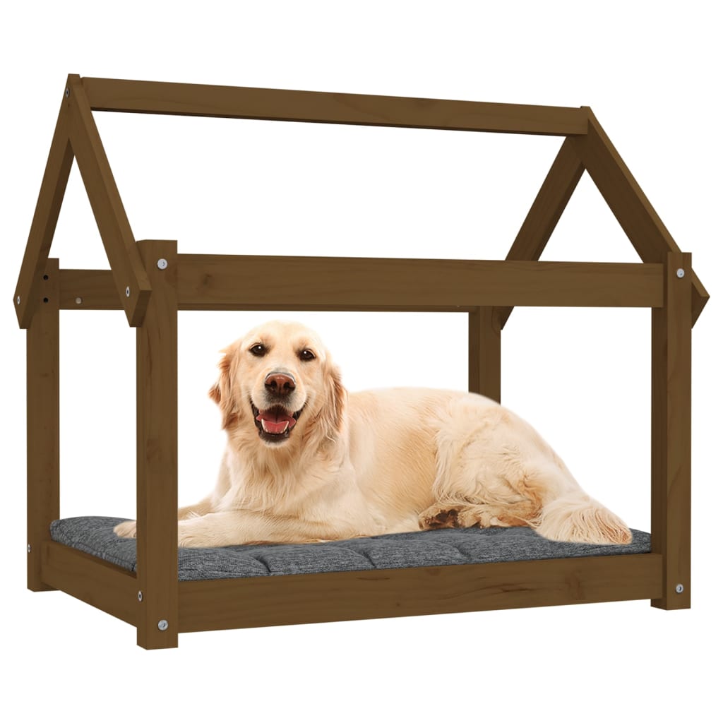 Dog Bed Honey Brown 81x60x70 cm Solid Wood Pine