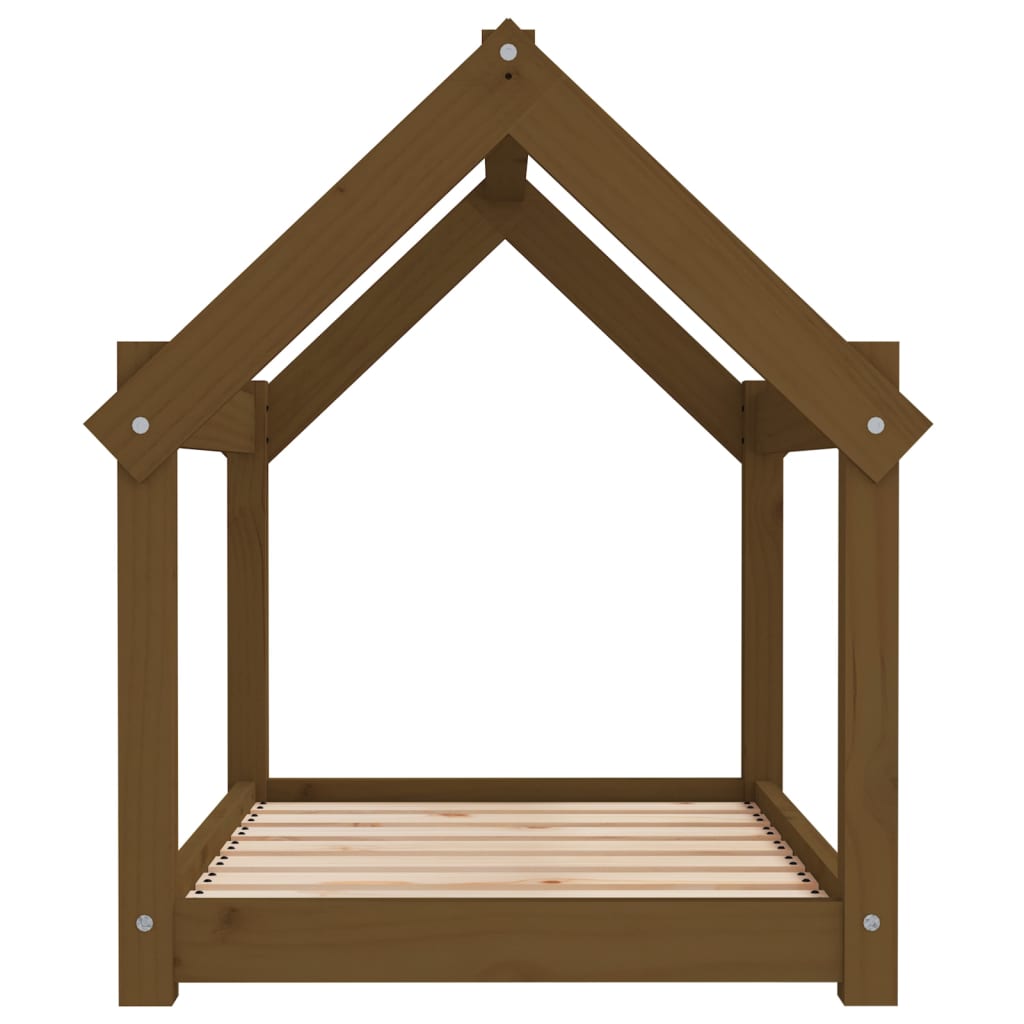 Dog Bed Honey Brown 81x60x70 cm Solid Wood Pine
