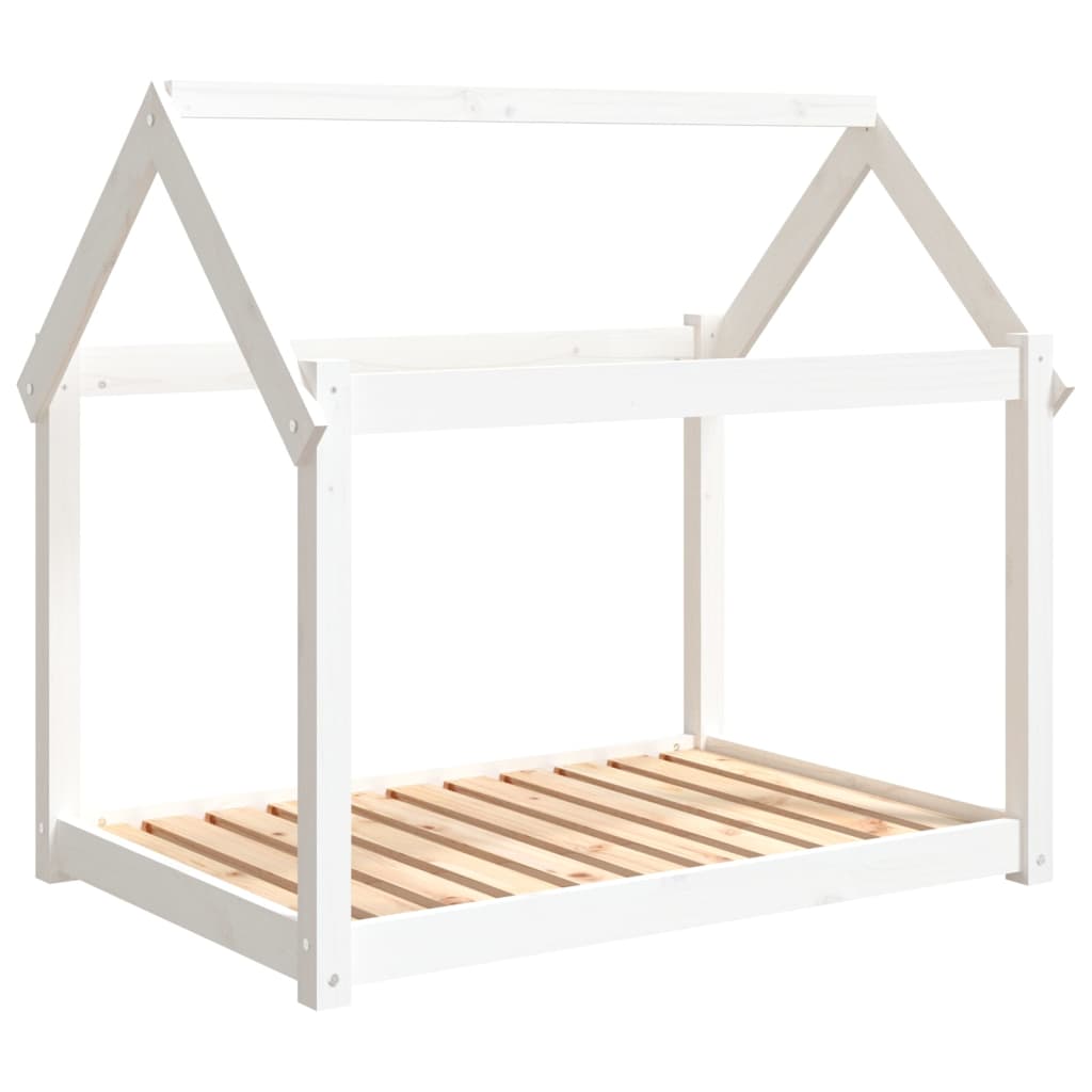 Dog Bed White 101x70x90 cm Solid Wood Pine