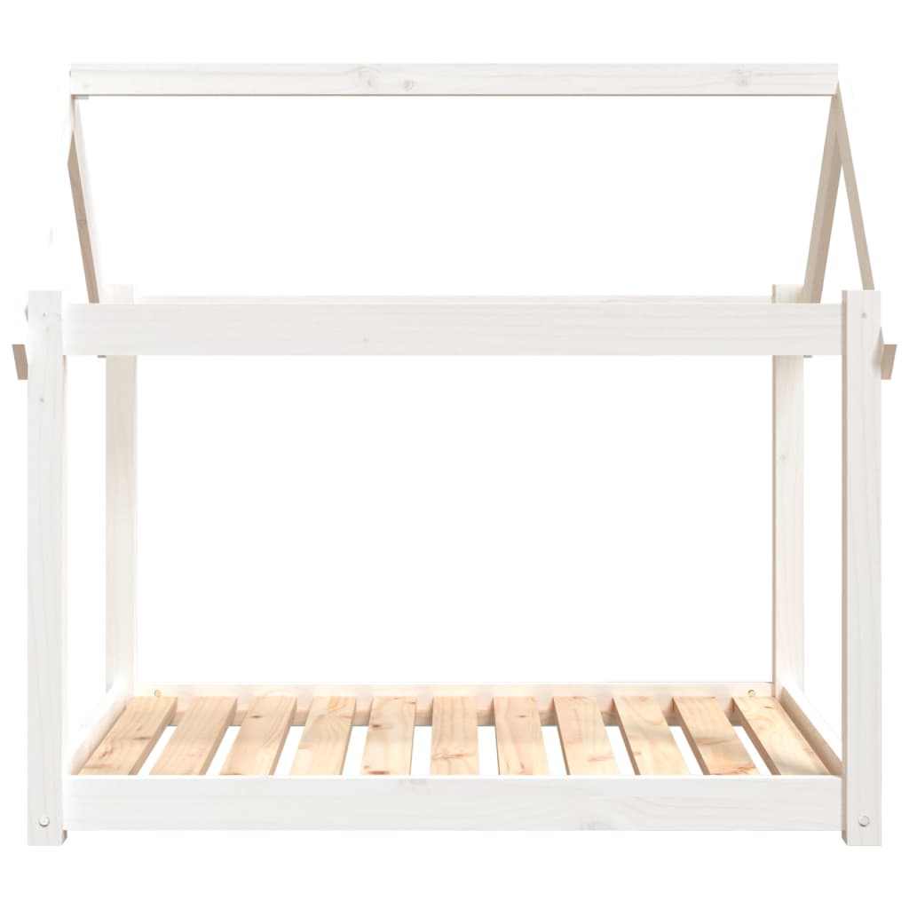 Dog Bed White 101x70x90 cm Solid Wood Pine