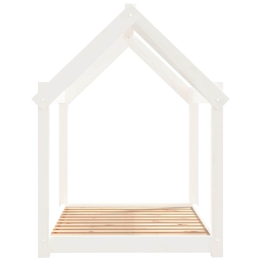 Dog Bed White 101x70x90 cm Solid Wood Pine