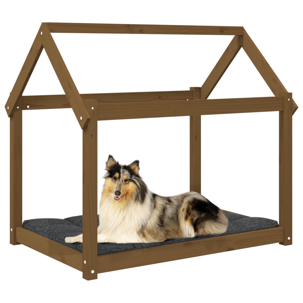 Dog Bed Honey Brown 101x70x90 cm Solid Wood Pine