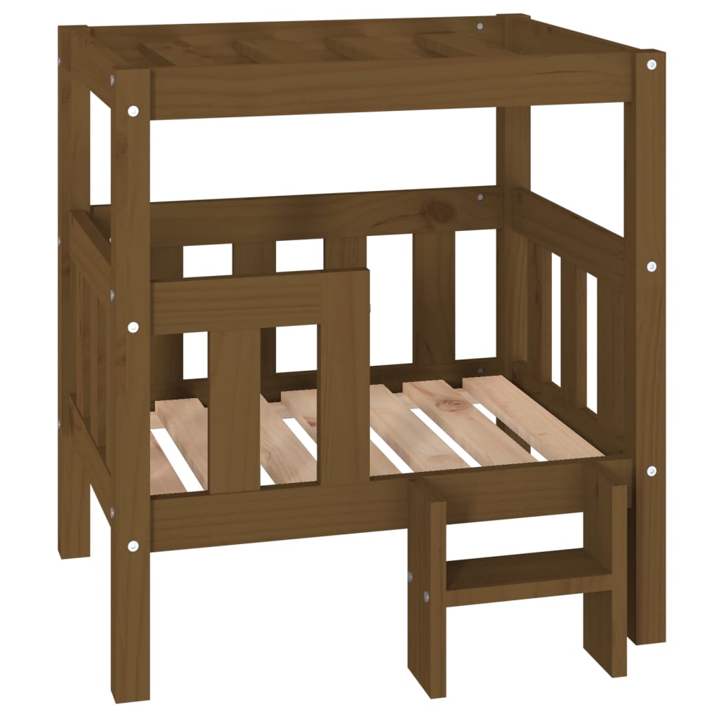 Dog Bed Honey Brown 65.5x50.5x70 cm Solid Wood Pine