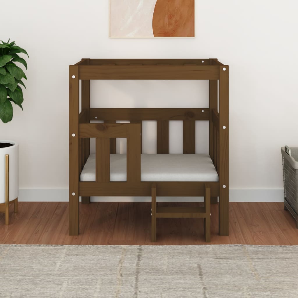 Dog Bed Honey Brown 65.5x50.5x70 cm Solid Wood Pine